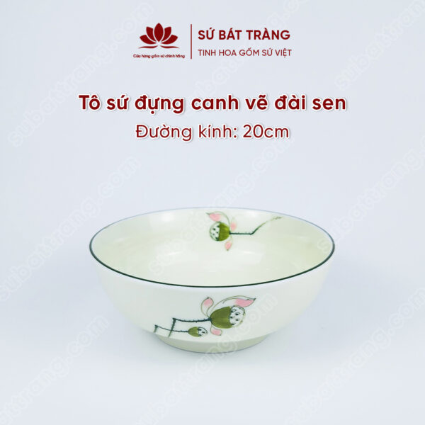 Tô sứ đựng canh, bát ô tô Sứ Bát Tràng nhiều họa tiết - Sứ Bát Tràng