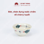 Bát chấm cherry tuyết