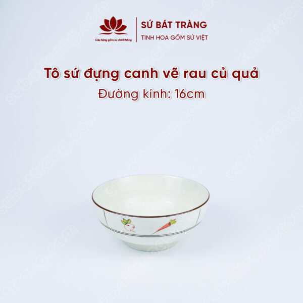 Tô sứ đựng canh, bát ô tô Sứ Bát Tràng nhiều họa tiết - Sứ Bát Tràng