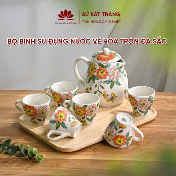 Bình sứ đựng nước đẹp - Sứ Bát Tràng