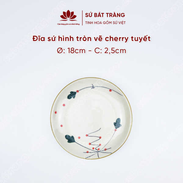 Đĩa sứ hình tròn sâu lòng đẹp - Sứ Bát Tràng