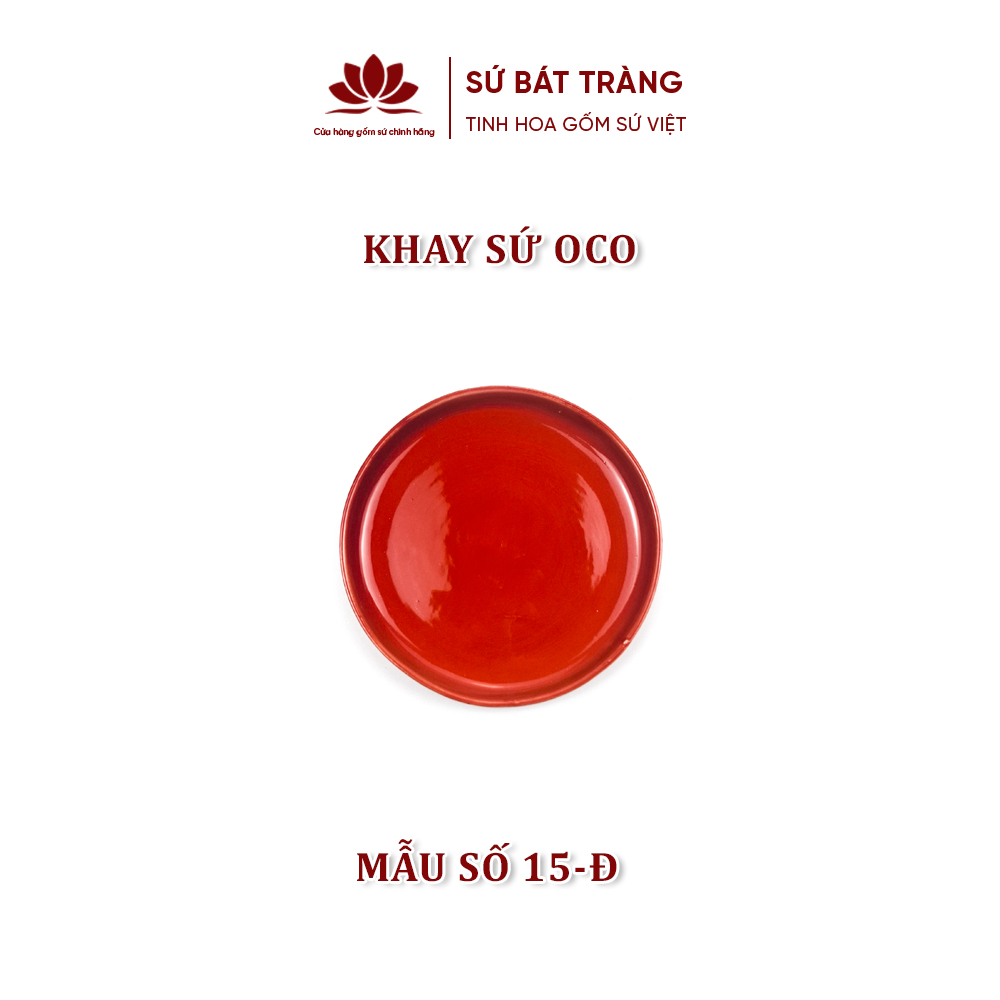 Khay sứ OCO - Khay sứ đựng đồ ăn vặt kích thước 15cm - Chuẩn Sứ Bát Tràng - Ảnh 5