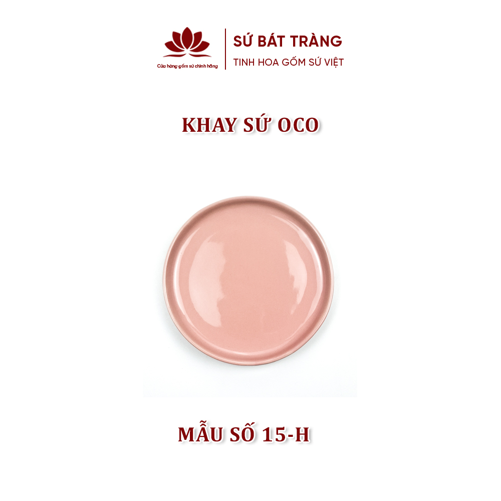 Khay sứ OCO - Khay sứ đựng đồ ăn vặt kích thước 15cm - Chuẩn Sứ Bát Tràng - Ảnh 2