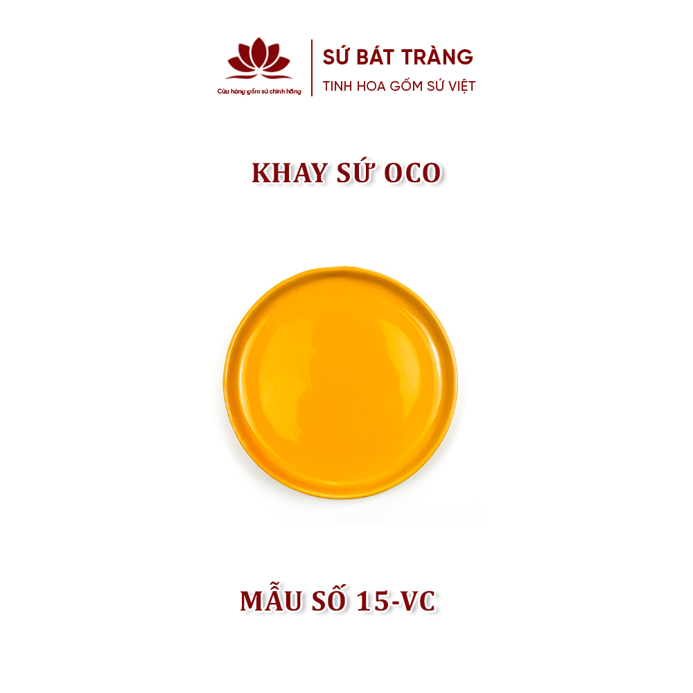 Khay sứ OCO - Khay sứ đựng đồ ăn vặt kích thước 15cm - Chuẩn Sứ Bát Tràng - Ảnh 4